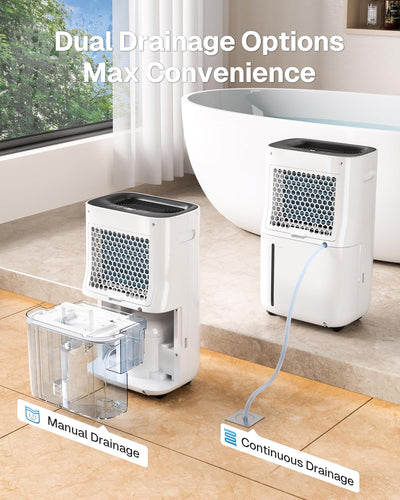 4500 Sq.Ft Dehumidifier for Basement and Large Rooms Max 80 Pint/Day Dehumidifiers with Drain Hose Smart Humidity Control 1.71Gallon Water Tank