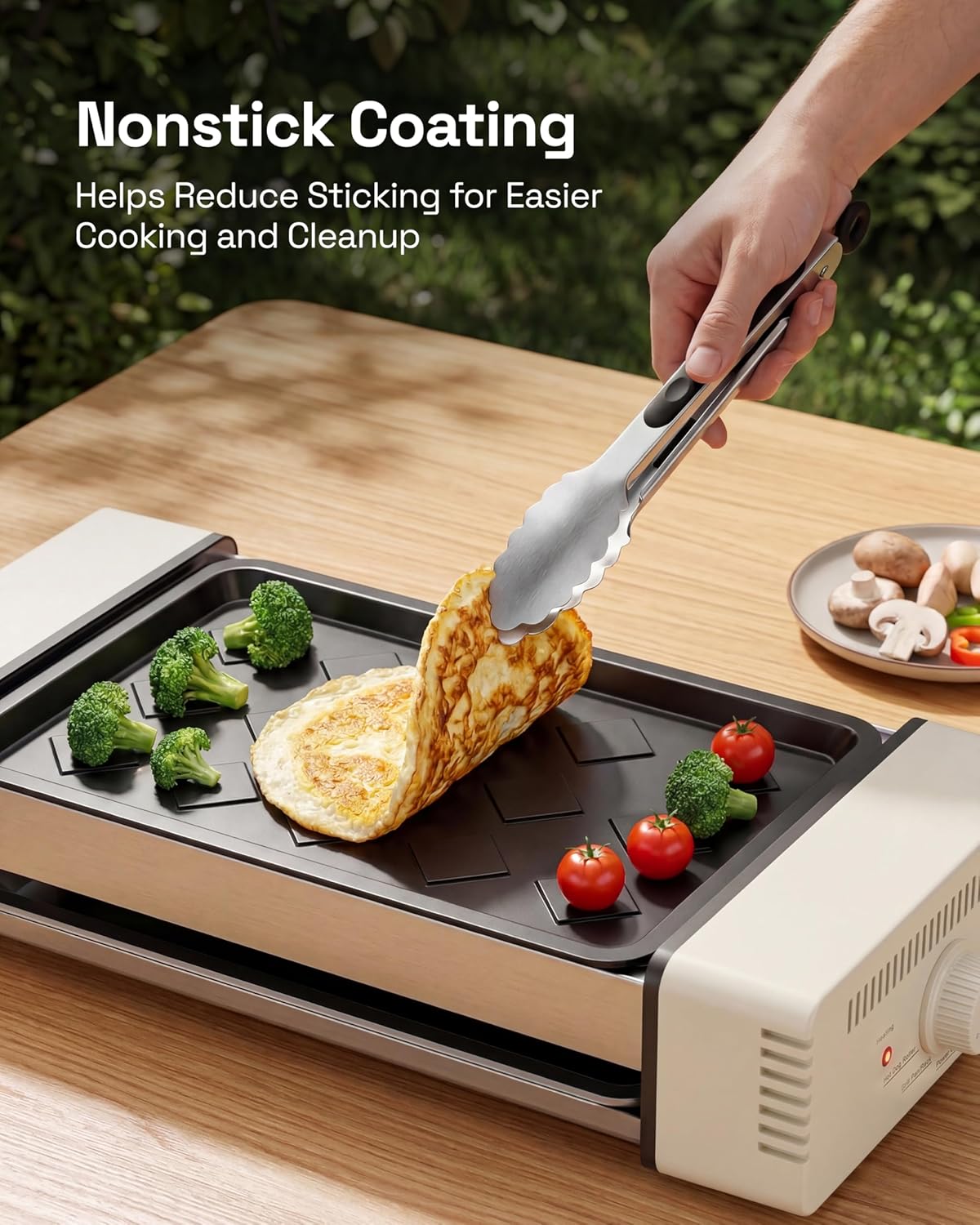 Indoor Grill and Electric Griddle, 3-in-1 Smokeless Indoor Grill with Grill Rack & Nonstick Griddle & Sausage Grill Korean BBQ grill for Kitchen, Dishwasher Safe