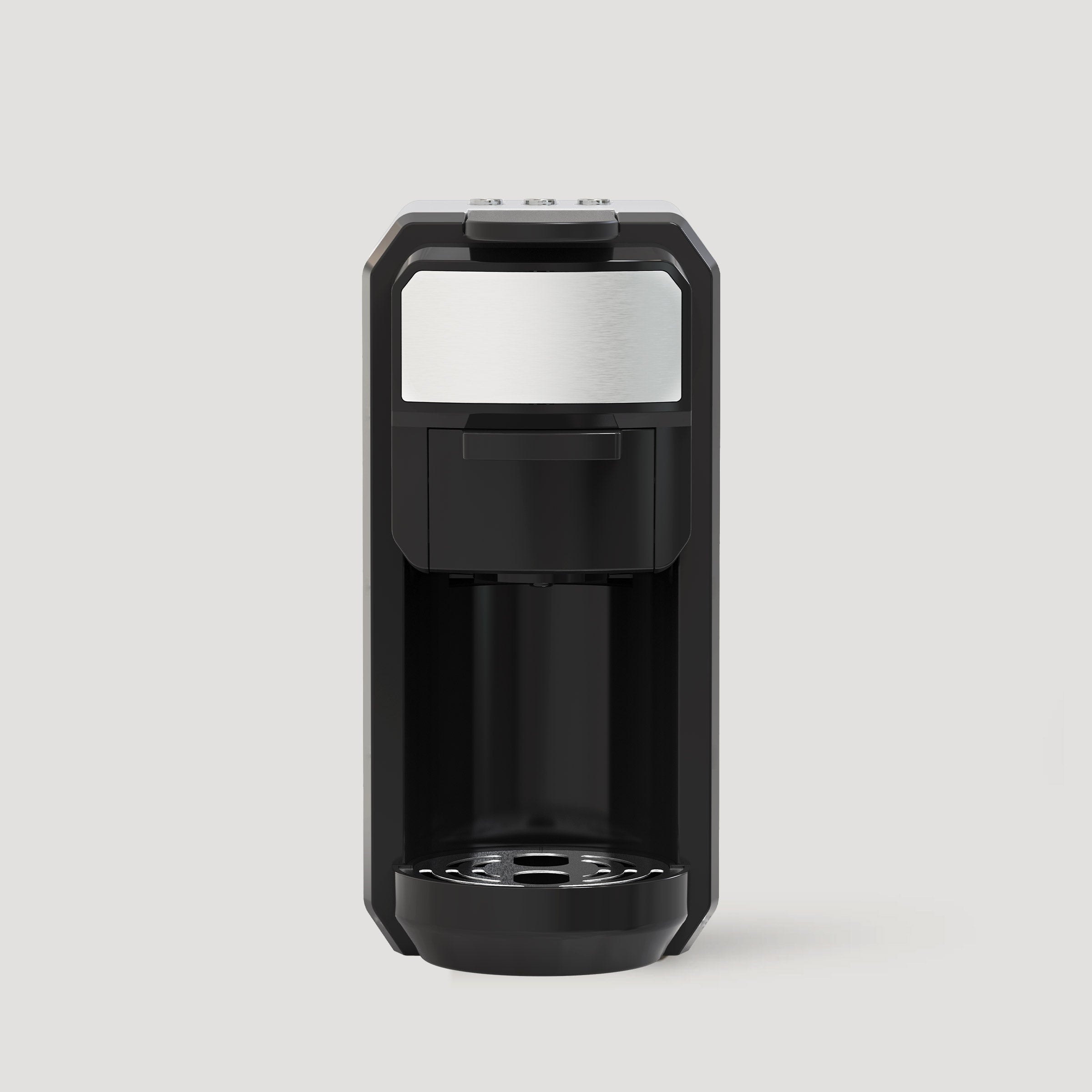 espresso coffee machine compact single serve design stainless steel black