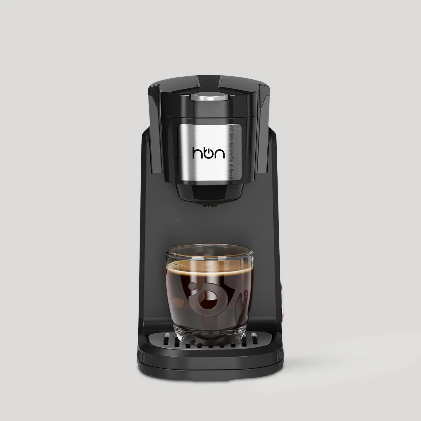 single serve coffee maker black compact design for home use