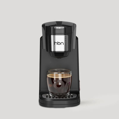 single serve coffee maker black compact design for home use