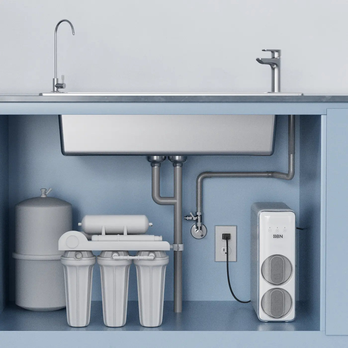 under sink reverse osmosis system installation under kitchen cabinet